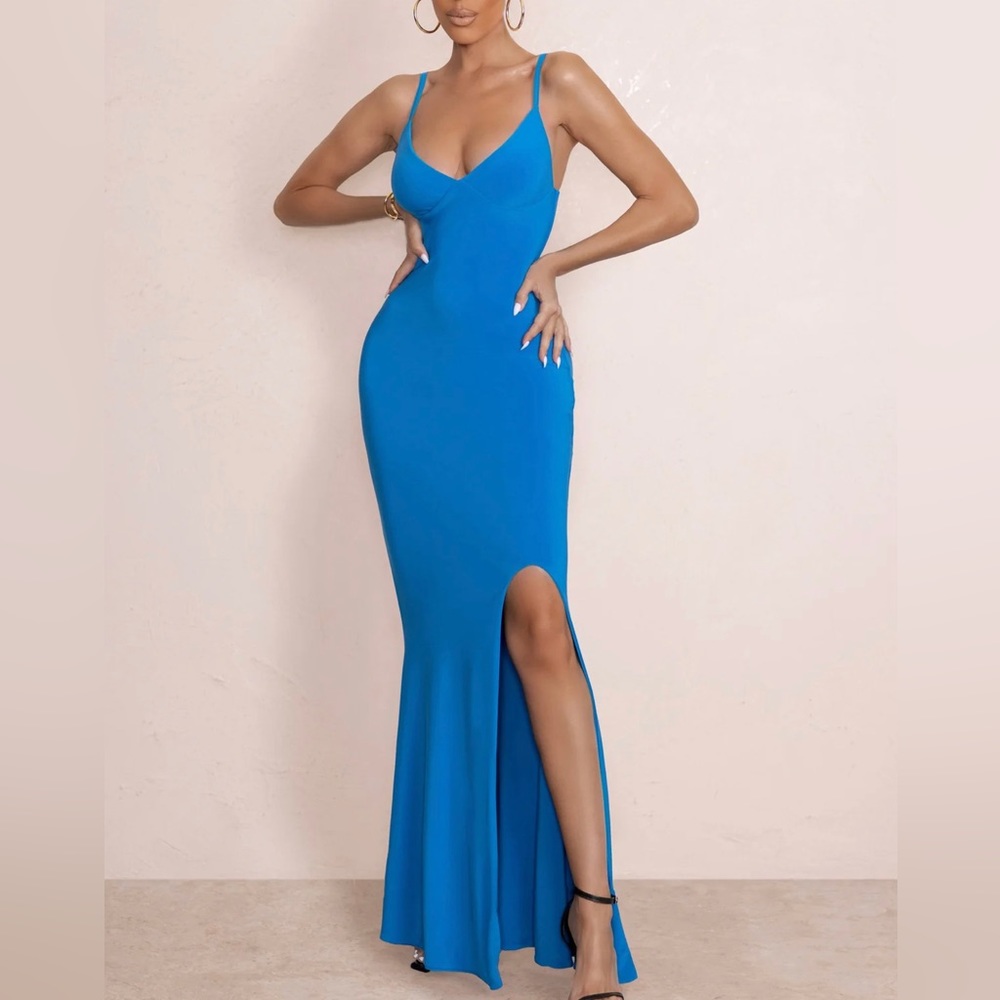 CLUB L LONDON blue maxi dress